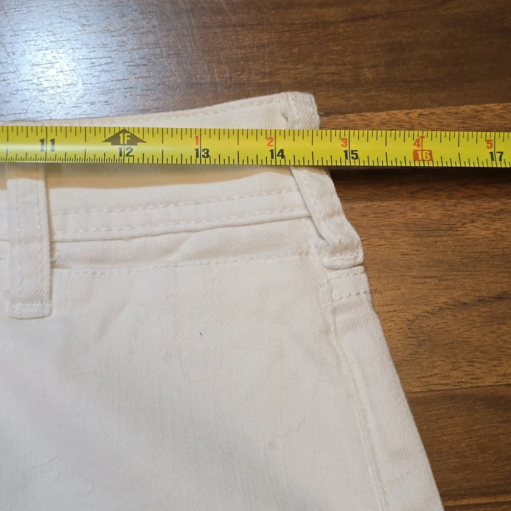 Pilcro and the Letterpress Cropped Off White Pants with Wide Cuff - Picture 9 of 11